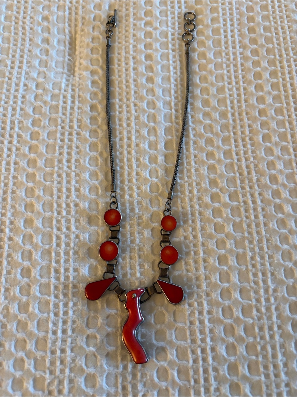 Vintage silver tone necklace